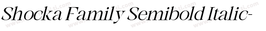 Shocka Family Semibold Italic字体转换